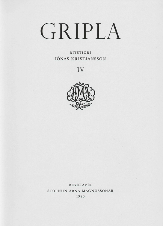 					View Vol. 4 (1980): Gripla IV
				